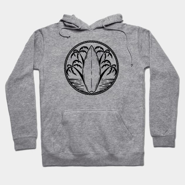 Surf Circle Hoodie by SommersethArt